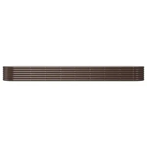 Berkfield Garden Planter Powder-coated Steel 368x80x36 cm Brown