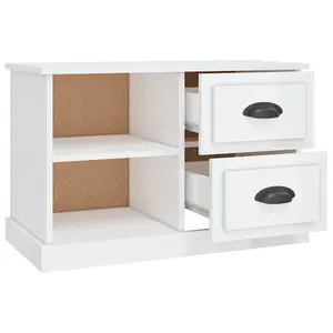 Berkfield TV Cabinet High Gloss White 73x35.5x47.5 cm Engineered Wood