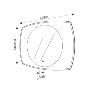 Murphy LED Illuminated Backlit Bathroom Mirror (H)600mm (W)800mm