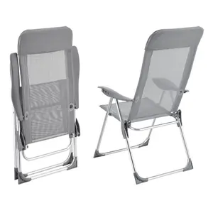 Ananio Folding Camping Chair (Set of 2) Light Grey