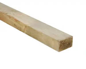 Sawn Whitewood spruce Stick timber (L)2.4m (W)75mm (T)47mm, Pack of 4