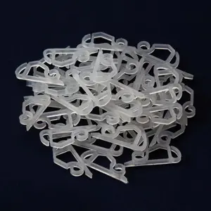 Hang Ups 100 Clear Plastic Gutter Hooks Outdoor Shingle Light Hook Clips