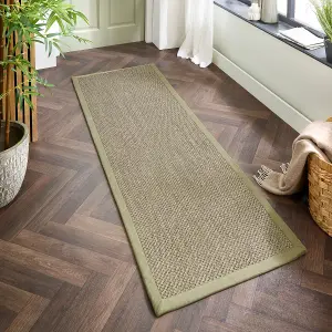 Origins Sisal Runner Sage Green with Sage Green Border 67CM x 200CM