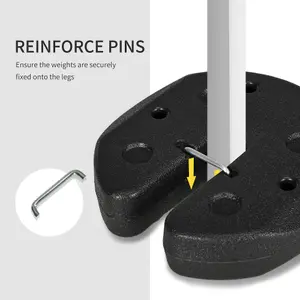 Outsunny Gazebo Weights Set of 4 with Reinforce Pins and Easy Carry Belt, 12KG