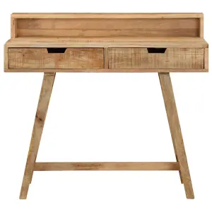 Berkfield Desk 100x45x90 cm Solid Rough Mango Wood