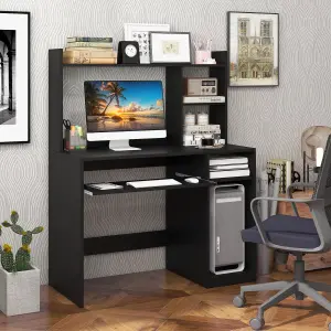 Costway Computer Desk Home Office Study Writing Desk with Charging Station