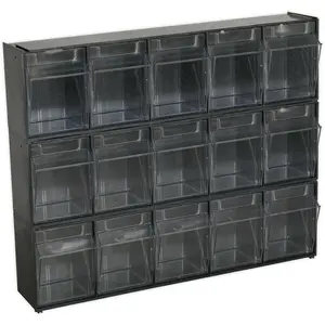 Versatile Black 5 Drawer Stackable Cabinet for Home and Office Storage