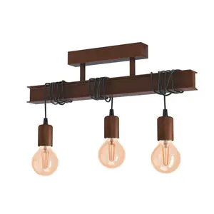 EGLO Townshend 4 Antique Brown Pendant Light