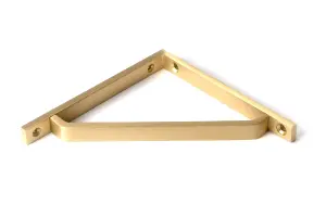 Satin Brass Barton Shelf Bracket (150mm x 150mm)