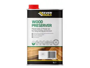 Everbuild Wood Preserver Clear 1 litre