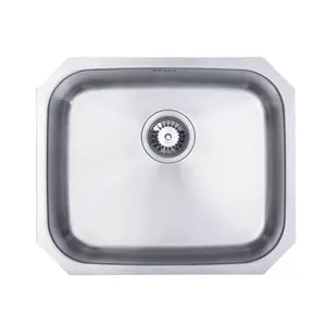 Cookology PRATO Single Bowl Undermount Sink with Kitchen Waste Strainer - Stainless Steel