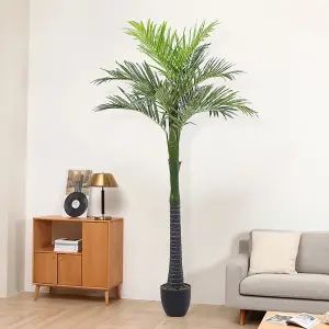 220cm H Garden Decoration Artificial Green Coconut Palm Tree with Pot