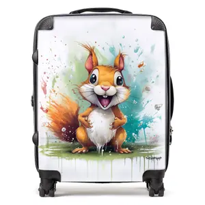 Happy Splashart Squirrel Suitcase - Large