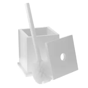 Maison by Premier White Wooden Toilet Brush Holder