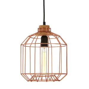 Interiors by Premier Beacan Copper Metal Wire Pendant Light