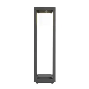 Luminosa Bow LED Outdoor Bollard Urban grey, Opal, Warm-White 3000K, IP44