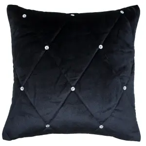 Paoletti New Diamante Large Embellished Polyester Filled Cushion