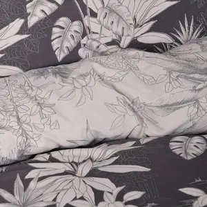 Ocheyedan Cotton Blend Abstract Duvet Cover Set with Pillowcases Black / 230 x 220 cm