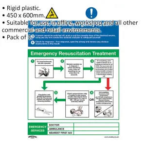 1x ELECTRIC SHOCK ACTION Health & Safety Sign Rigid Plastic 450 x 600mm Warning