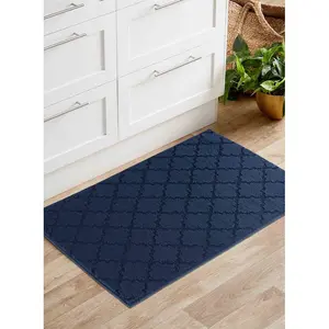 Butcher Door Mat Navy / 0.9cm H x 50cm W x 80cm L