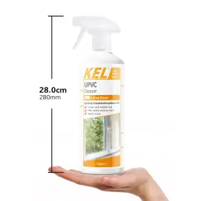 KEL - UPVC Cleaner Spray for All Synthetics, Ideal for Doors & Window Frames - 1 Litre