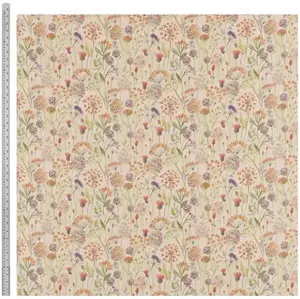 Dunelm By The Metre Watercolour Florals Oil Cloth, Floral, PVC