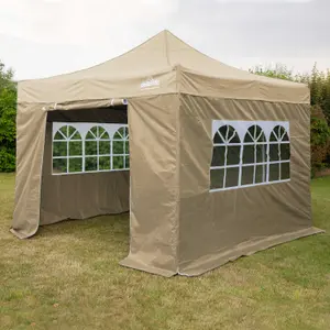 Dellonda Premium 3x3m Pop-Up Gazebo & Side Walls with Carry Bag, Stakes & Weight Bags