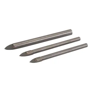 Silverline Tile & Glass Drill Bit Set 3pce - 5, 6 & 8mm