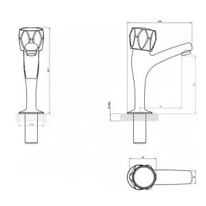 Pair Of Contract Kitchen Sink Pillar Taps Chrome WRAS Approved