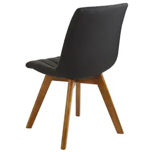 Set of 2 Dining Chairs CALGARY Black