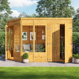 BillyOh Penton Corner Summerhouse with Side Store - 11x7 Store on right