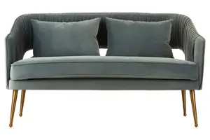 Hendricks 2 Seater Dusky Blue Velvet Sofa