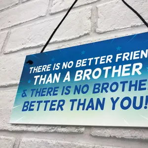 Brother Plaque Novelty Brother Gift For Birthday Christmas Friend Gift For Him Keepsake Plaque