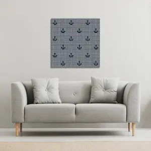 Anchors on Rope Pattern (Canvas Print) / 46 x 46 x 4cm