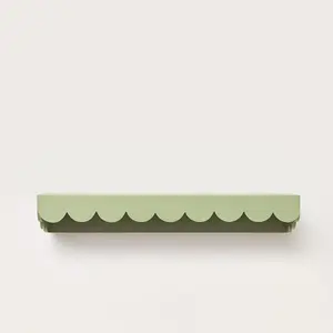 Melody Maison Green Scalloped Wall Storage Shelf - 61cm