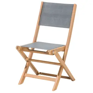 Set of 2 Garden Chairs CESANA Acacia Wood Light Wood