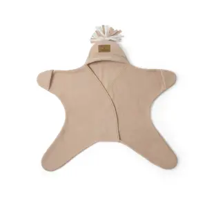 Clair de Lune Oatmeal Star Fleece Wrap Blanket 0-6 Months