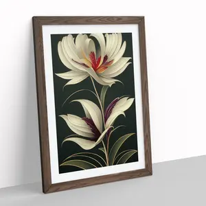 The Cosmopolitan Flower - Single Picture Frame Print Walnut Framed / 46cm H x 34cm W x 2cm D