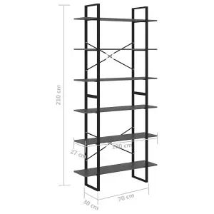 Berkfield High Cabinet Grey 100x30x210 cm Solid Pine Wood