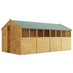 BillyOh Keeper Overlap Apex Wooden Shed - 16x8 - Windowed