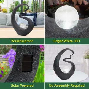 GardenKraft 16780 Solar Powered Medusa Light-Up Garden Ornament