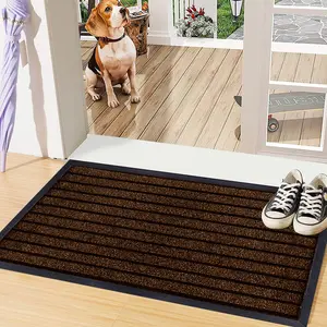 Kissy Non Slip Doormat Brown / 80cm W x 150cm L