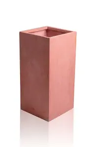 Primrose Terracotta Fibrecotta Tall Cube Planter 70cm