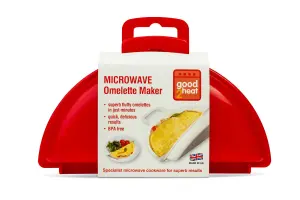 Good2Heat Microwave Cookware Red Plastic BPA Free 2 Egg Omelette Maker Kitchen Tool