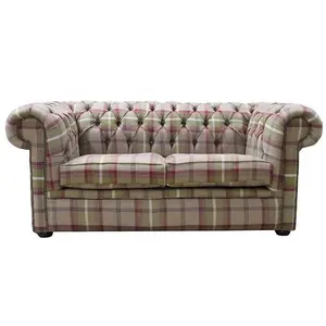 Chesterfield Original Tartan 2 Seater Sofa Balmoral Heather Fabric In Classic Style