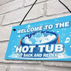 Red Ocean Hot Tub Signs And Plaques For Garden Summerhouse Shed Sit Back And Relax Hanging Wall Sign Hot Tub Accessories