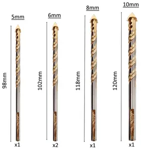 Saxton 5pc Multi-Material Tile Drill Bits Set