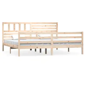 Berkfield Bed Frame Solid Wood 180x200 cm 6FT Super King