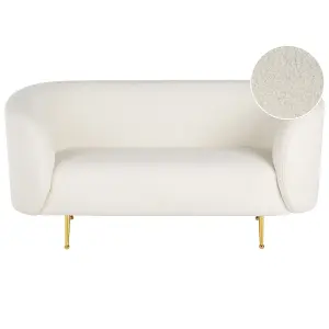 2 Seater Boucle Sofa White LOEN