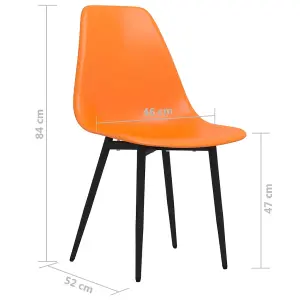 Berkfield Dining Chairs 6 pcs Orange PP